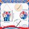 4 Pcs 4th of July Hanging Door Sign Wooden Decor Farmhouse Patriotic Decor Independence Day Decorations Wall Door Hanger Rustic Wooden Plaque for Wall Porch Outdoor,7.87 x 7.87 Inch(America)
